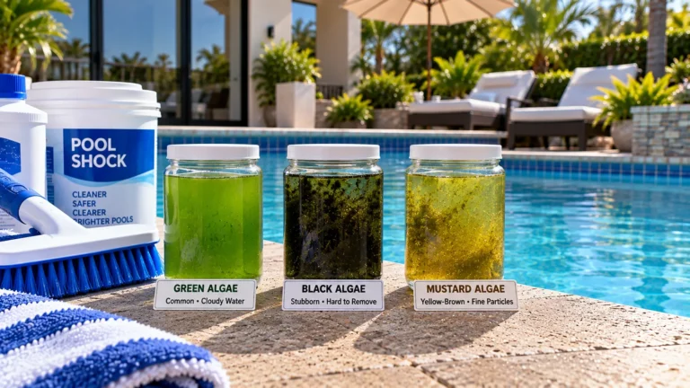 Poolside Algae Comparison Jars