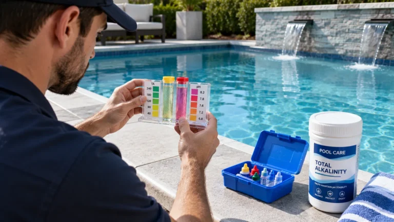 Poolside Water Testing Check