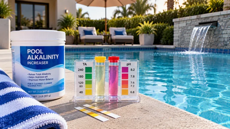 Poolside Water Testing Kit at Golden Hour